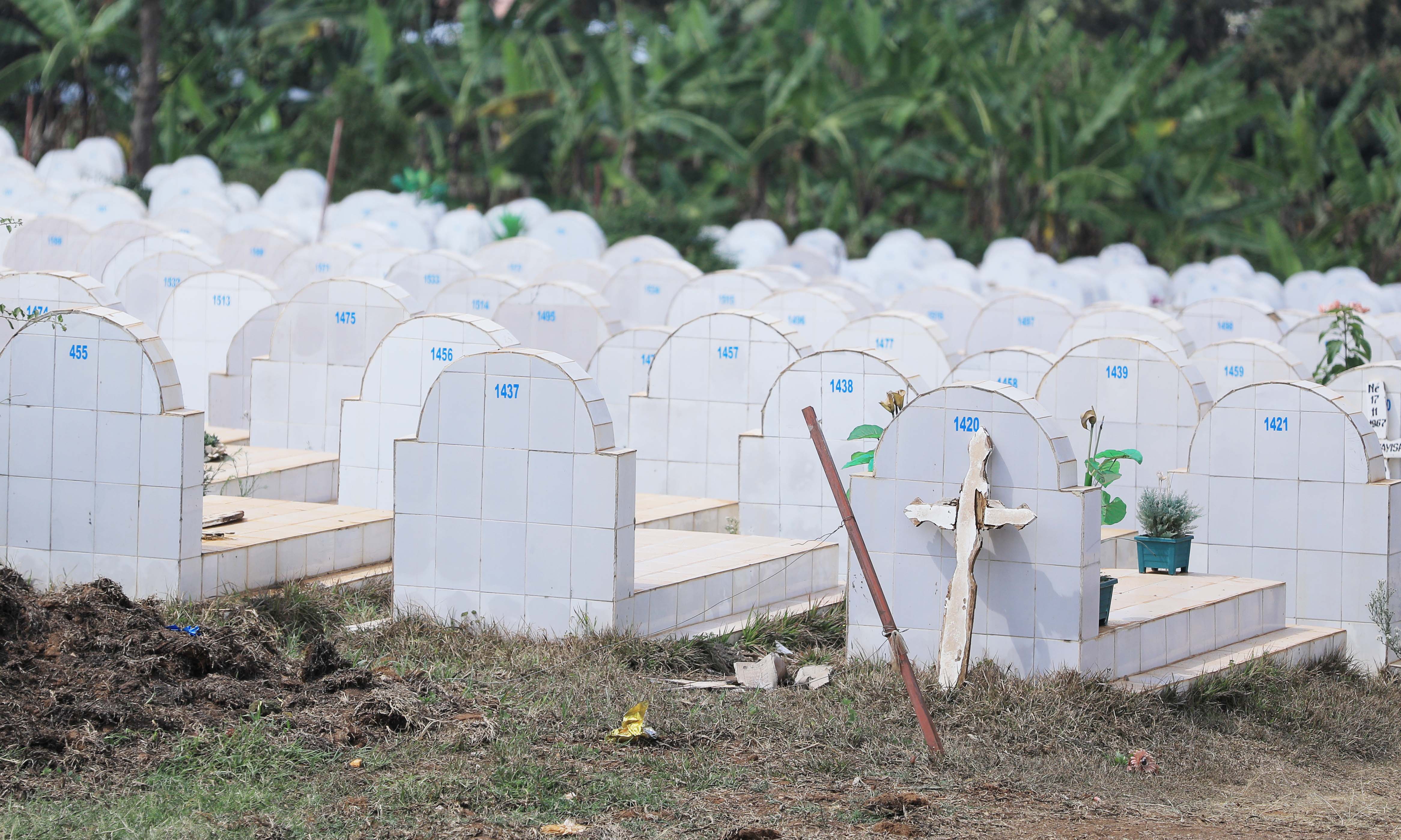 Rusororo Cemetery in Gasabo District.