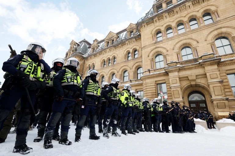 Canadian police cleared a blockade in downtown Ottawa during the weekend after anti-vaccine truckers and their supporters blocked streets in the Canadian capital for three weeks. 