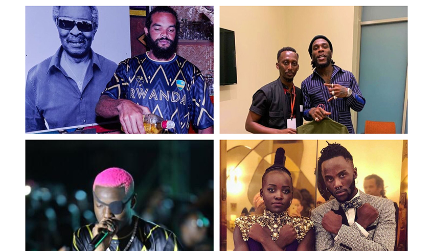 Clockwise:u201d Joakim Noah, Burna Boy, Peter Junior Nyongu2019o and Ruger, some of the international celebrities donning House of Tayo designs. / Courtesy photos
