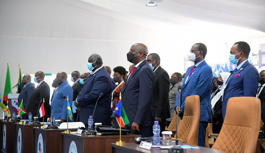 Prime Minister Edouard Ngirente with other heads of states at 10th edition of the Summit in Kinshasa . / Courtesy