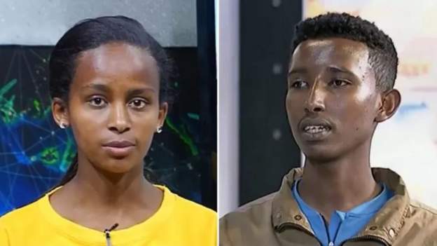 Sifan Fita (L) and Koket Tesfaye are among the top scorers of Ethiopiau2019s university entrance exam. 