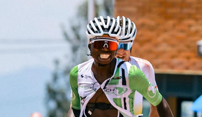 Kiyovu Sports striker Bienvenue Mugenzi scored three goals on Sunday that took his team level at the summit of the premier league. Net photo.