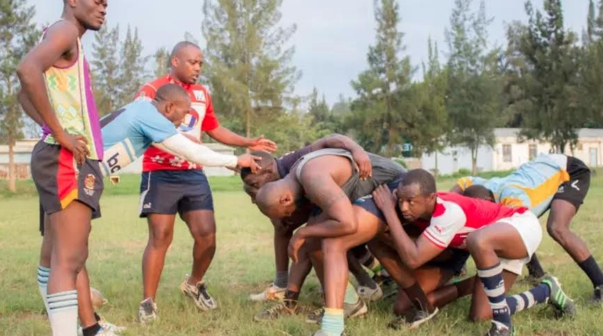 Rugby players in action in a past match. Officials of the rugby federation have critcised school adminstrators for hindering the development of the sport in schools. / File