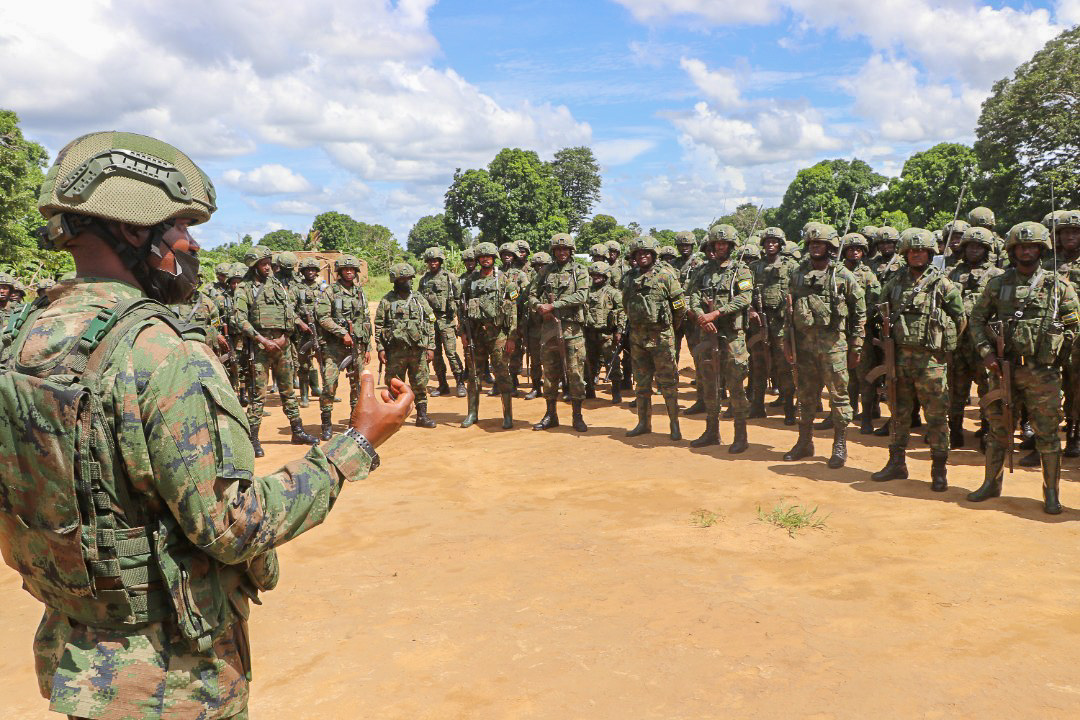 Rwandan force get some briefings in Cabo Delgado in Mozambique in February. The Presidents of Zimbabwe and Botswana have given a thumbs up to Rwandau2019s military operations in Mozambique to drive out Islamic insurgents.Courtesy