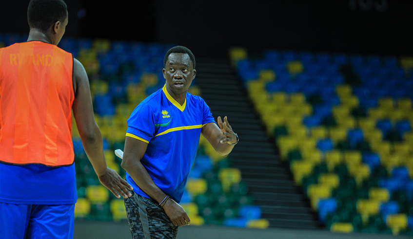 The national basketball team coach Cheikh Sarr says his team will draw lessons from South Sudan. / Photo: Dan Nsengiyumva.