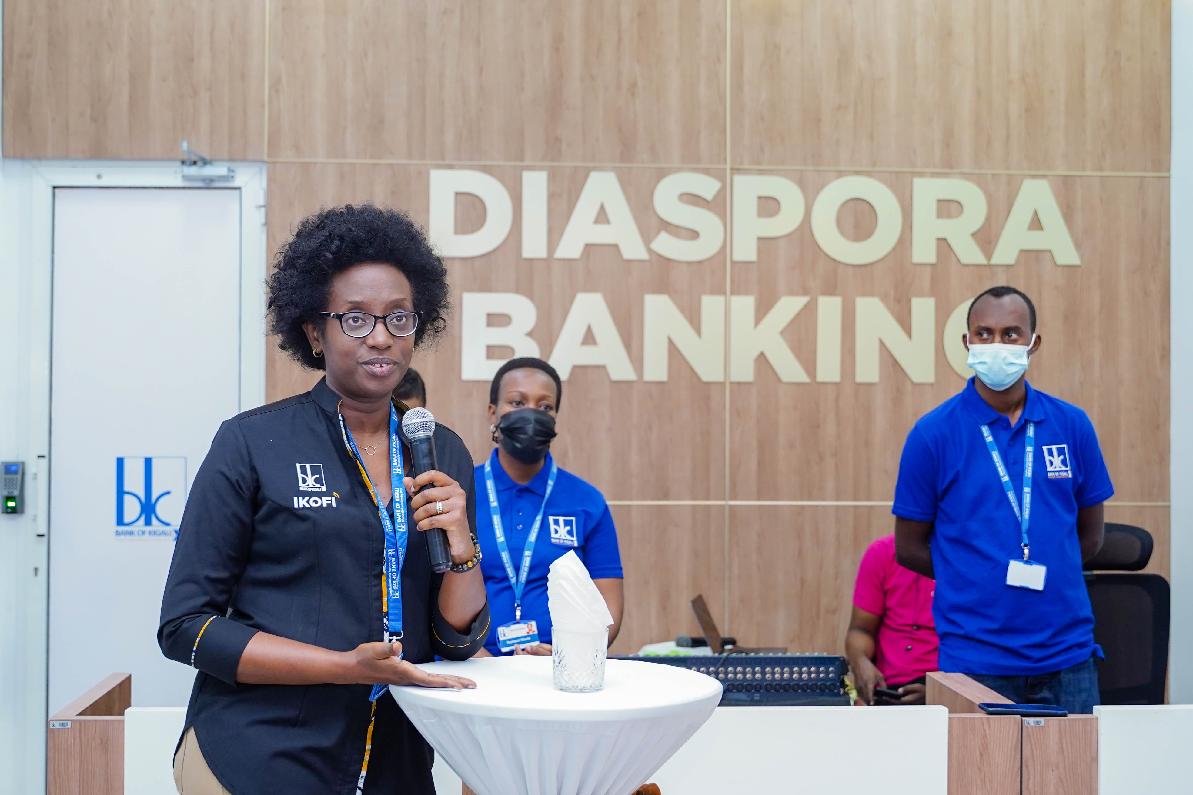 Diane Karusisi, the Chief Executive Officer of BK delivers remarks during the launching of the Mortgage Center in Kigali on March 4, 2022. Dan Nsengiyumva