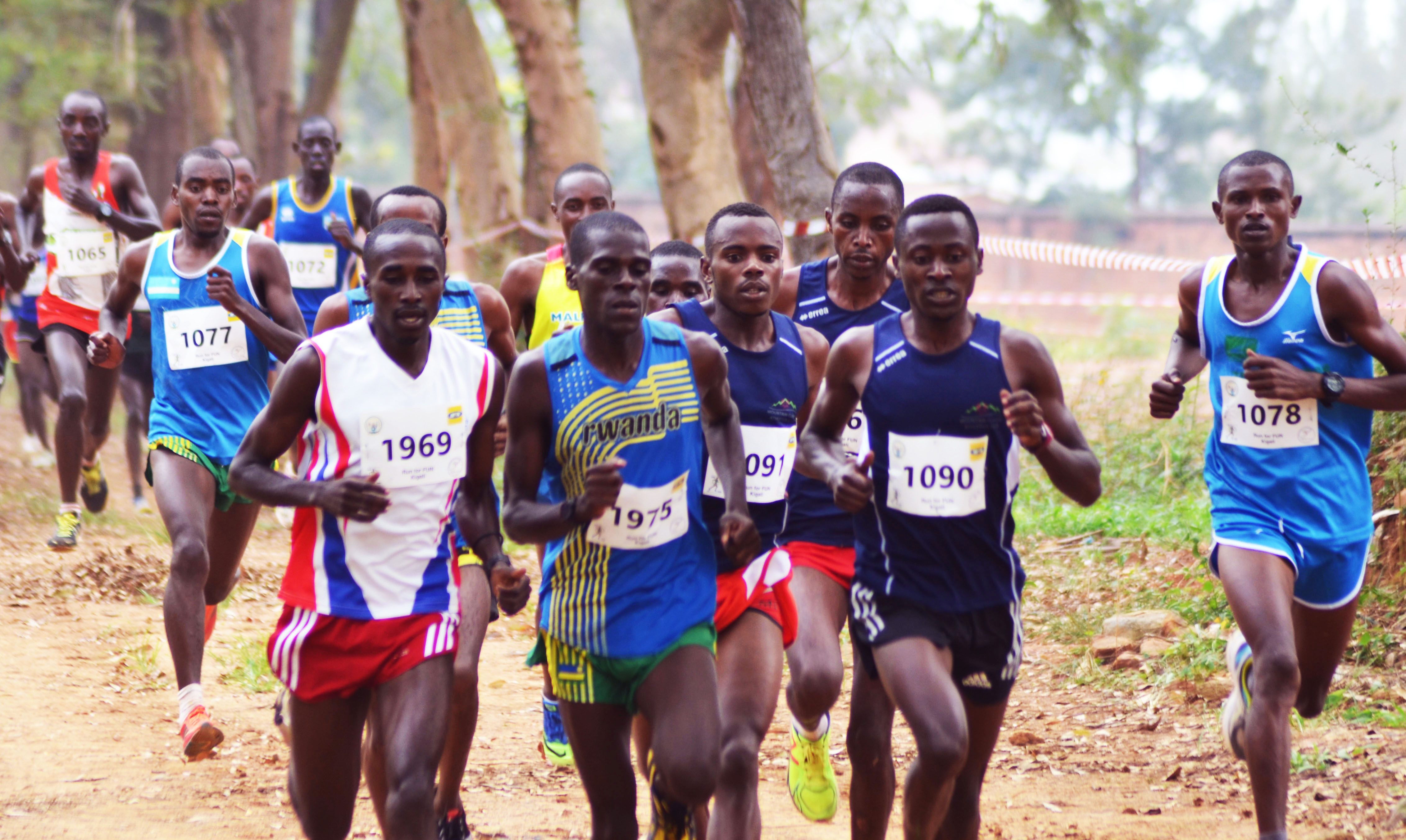 Rwandan sprinters during a cross country competition in Kigali. Justin Nsengiyumva is one of three Rwandan athletes who secured provisional tickets to represent Rwanda at the 2022 African Athletics Championships. Sam Ngendahimana