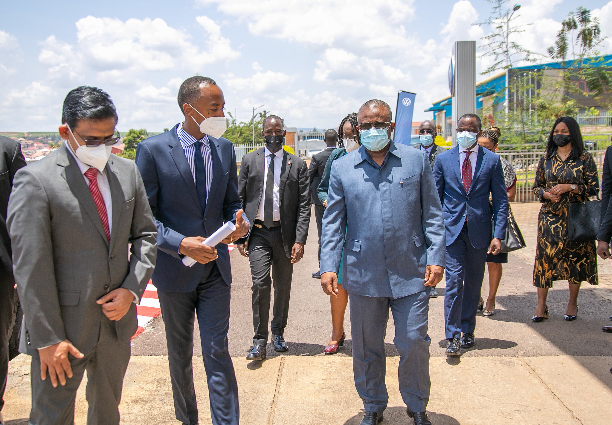 President Umaro Sissoco Embalo visits Kigali Special Economic Zone. 