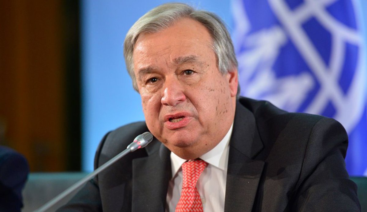 Antu00f3nio Guterres, Secretary-General of the UN.