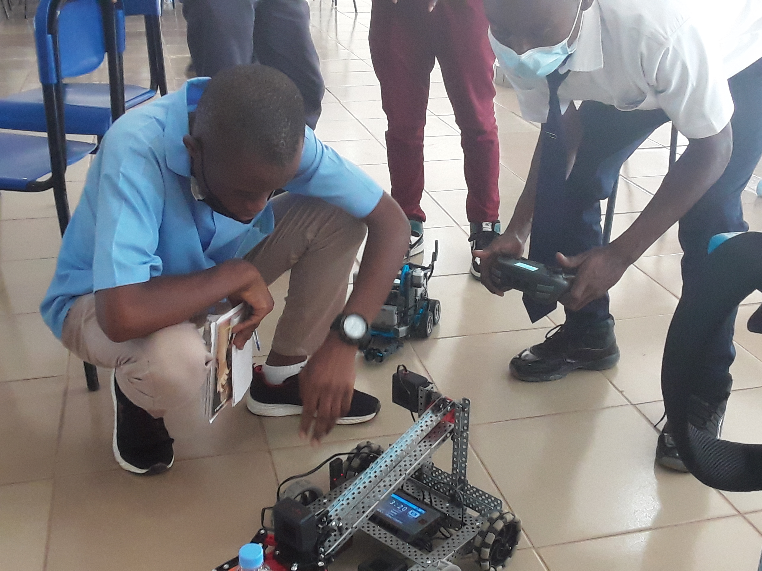 Students learned practical lessons in Robotics and Artificial Intelligence during the bbitcamp. Photos/Courtesy