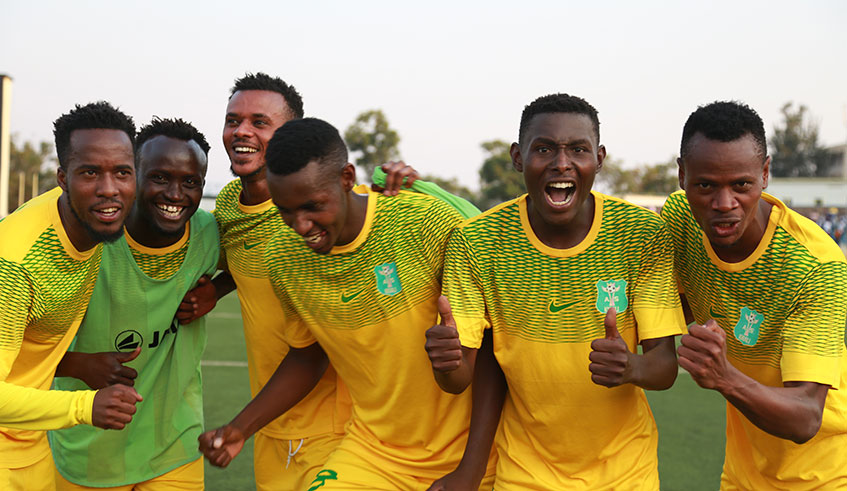 AS Kigali players (most of them have since left the club) celebrate after winning the 2019 Peace Cup at Kigali Stadium Photo: File photo.