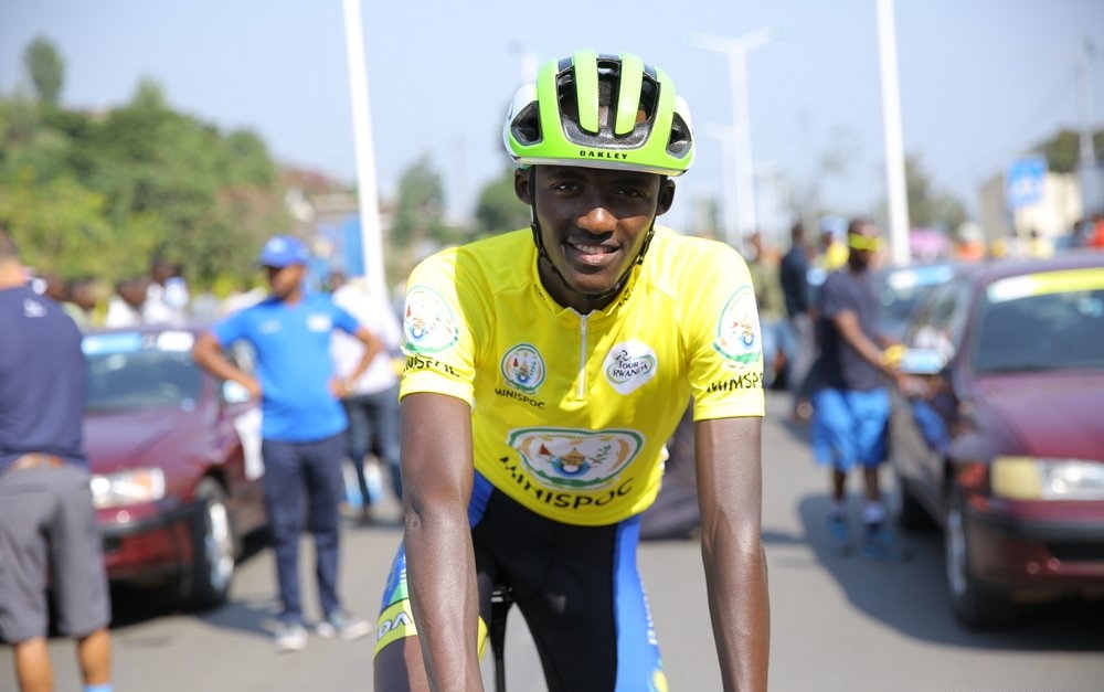 Samuel Mugisha, winner of the 2018 Tour du Rwanda, is among the 21 riders who began preparations on Thursday, March 10. Photo: File.