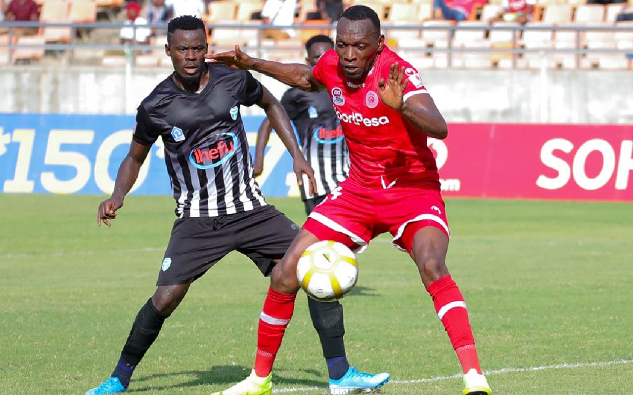 Simba striker Meddie Kagere is one of several Rwandans who play for foreign clubs that has a chance of winning a league trophy in their respective clubs. 