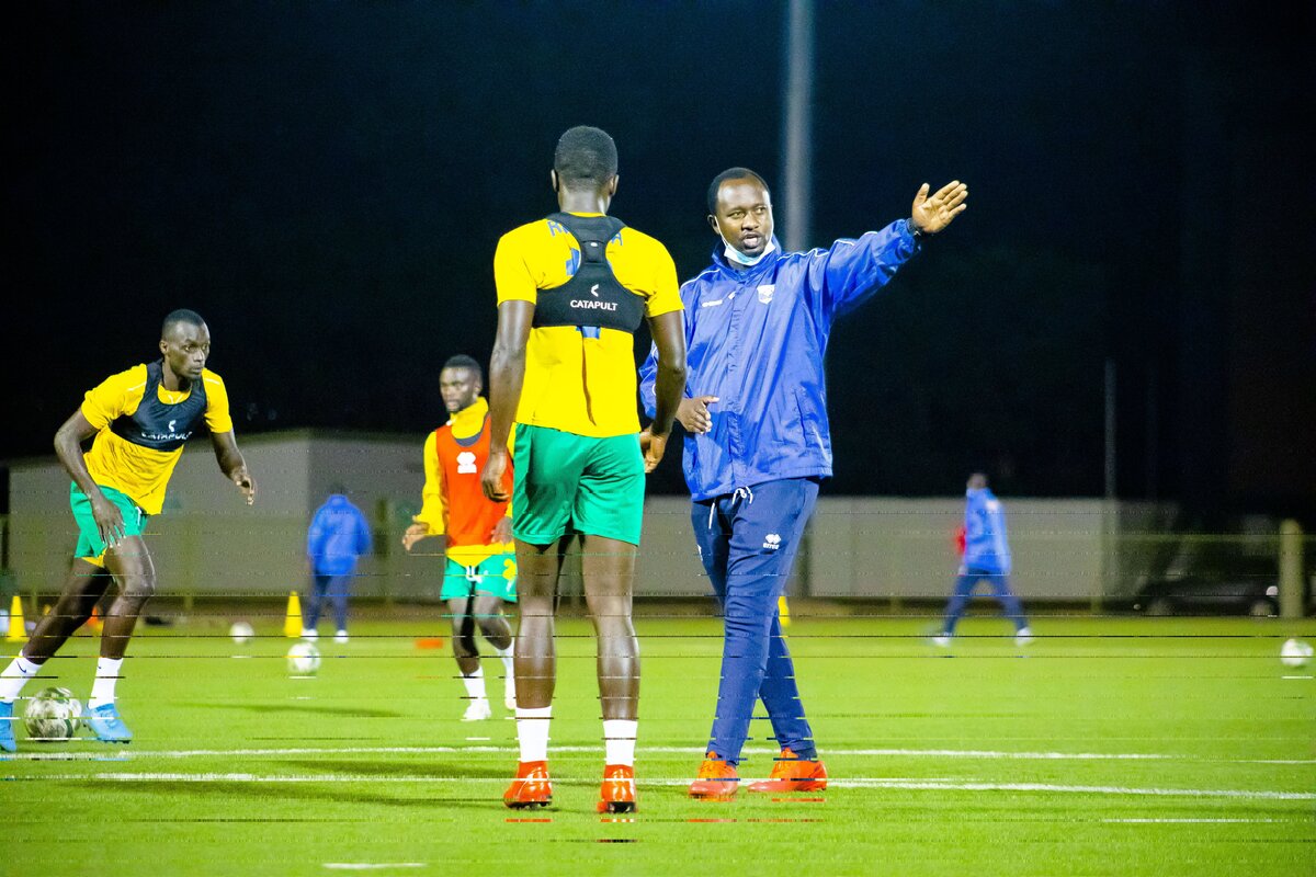 Vincent Mashami conducts a training session at Kigali stadium last year. Ferwafa has started searching for new coach after Mashamiu2019s contract run out early this month. 