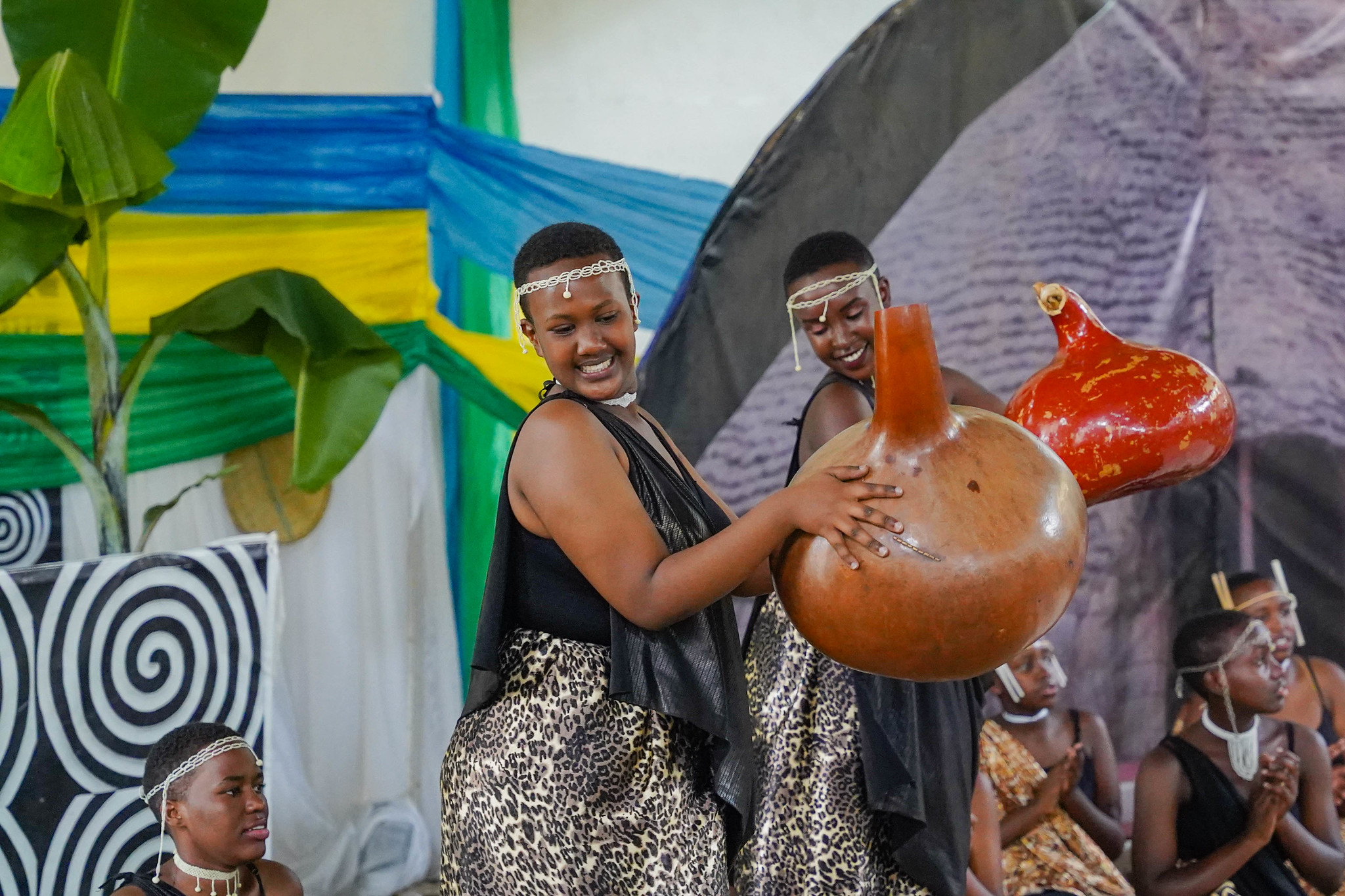 Students's ballet entertain the audience during the closing ceremony of the month of cultural activities in secondary schools. Photos by Dan Nsengiyumva