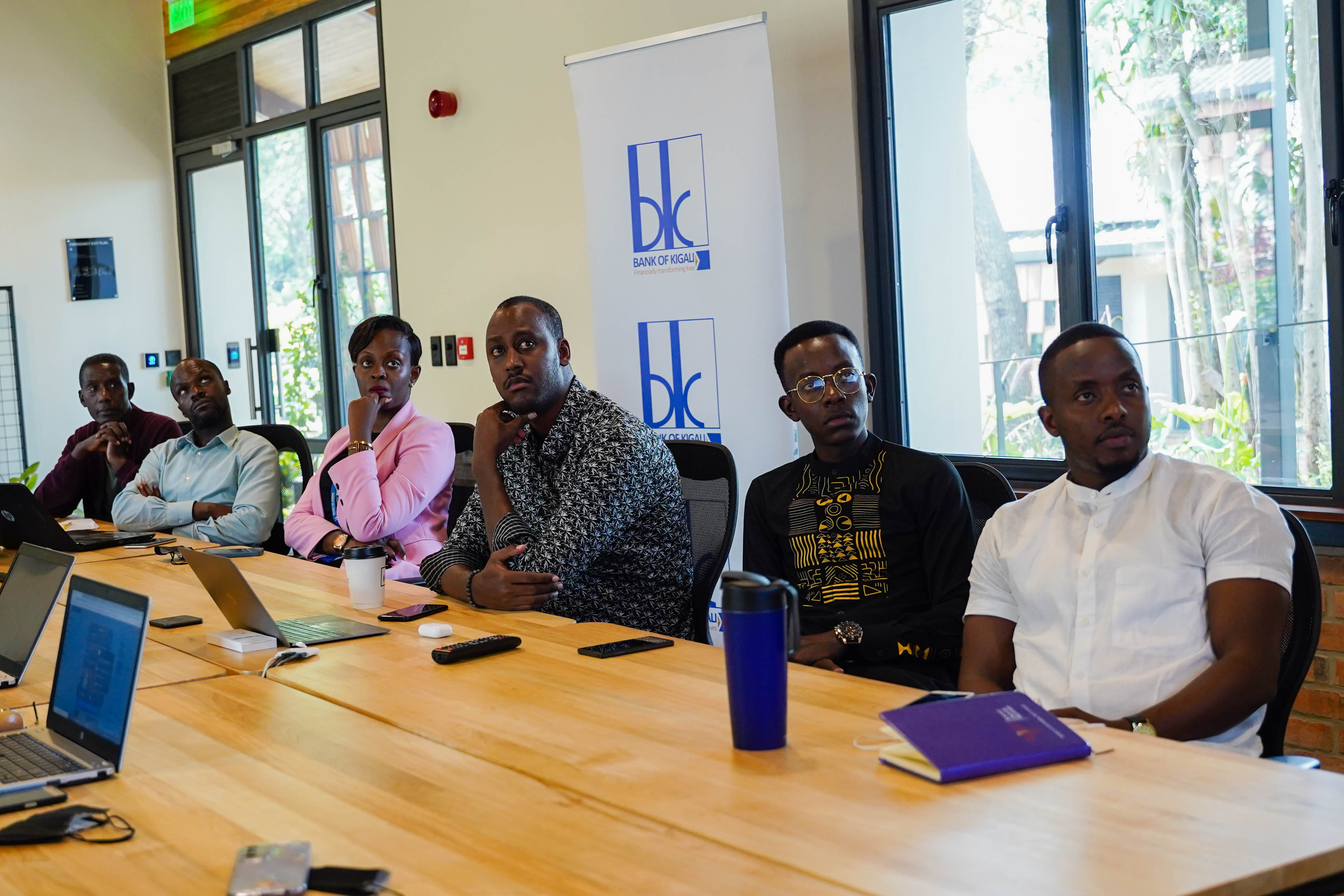 Raoul Rugamba (centre) with some of the creatives that will benefit from the project  