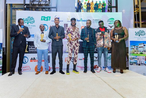 Some of the winners of Rwanda Influencer Awards. 
