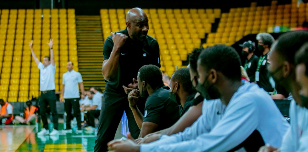 Robert Pack gives instructions to his players during the BAL tournament in Dakar, Senegal. (Courtesy)