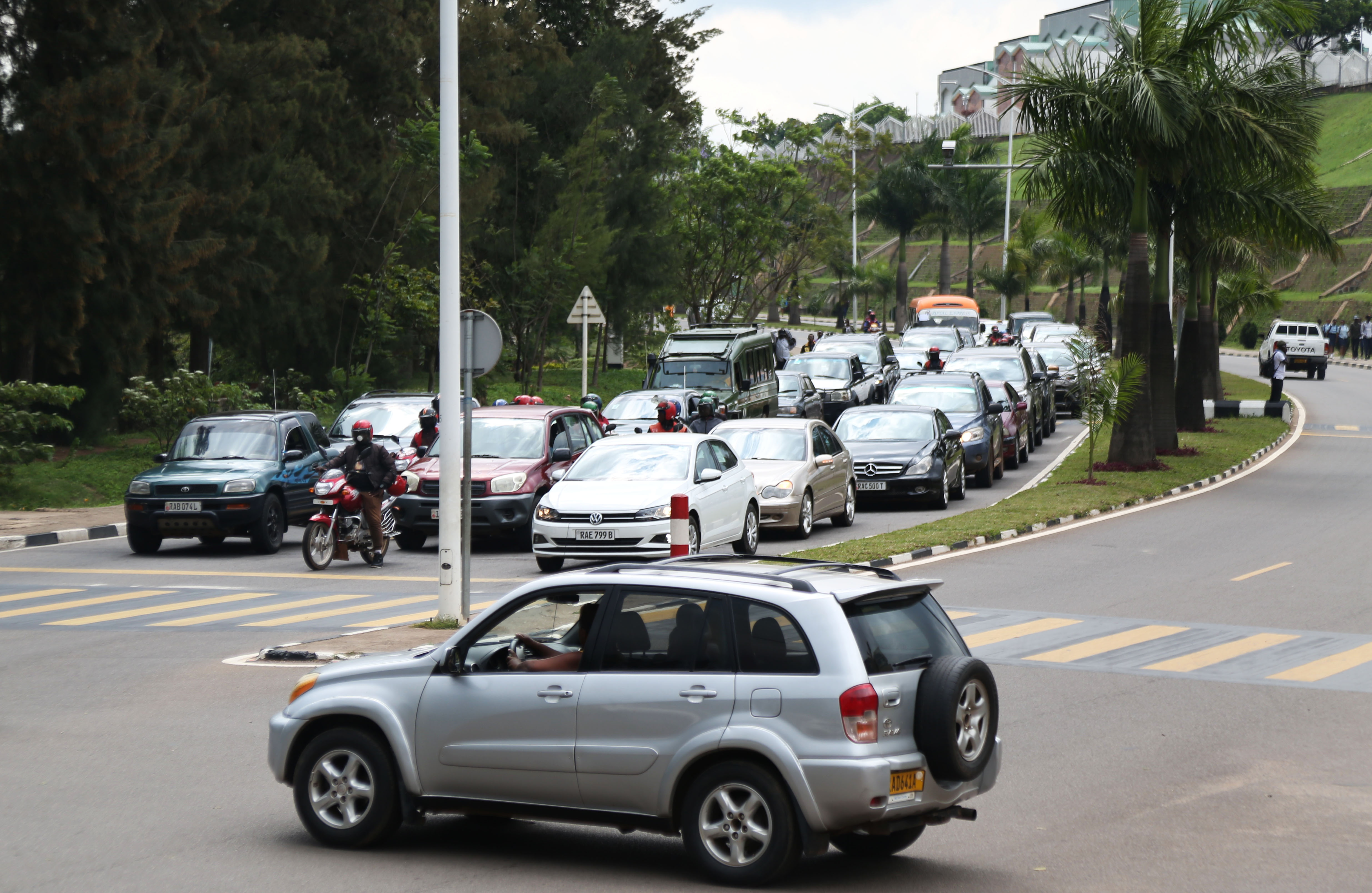 Traffic at Gishushu. The State of Environment and Outlook Report 202 suggests increasing taxes on personal fossil fuel driven cars in order to deter the public from using them. 