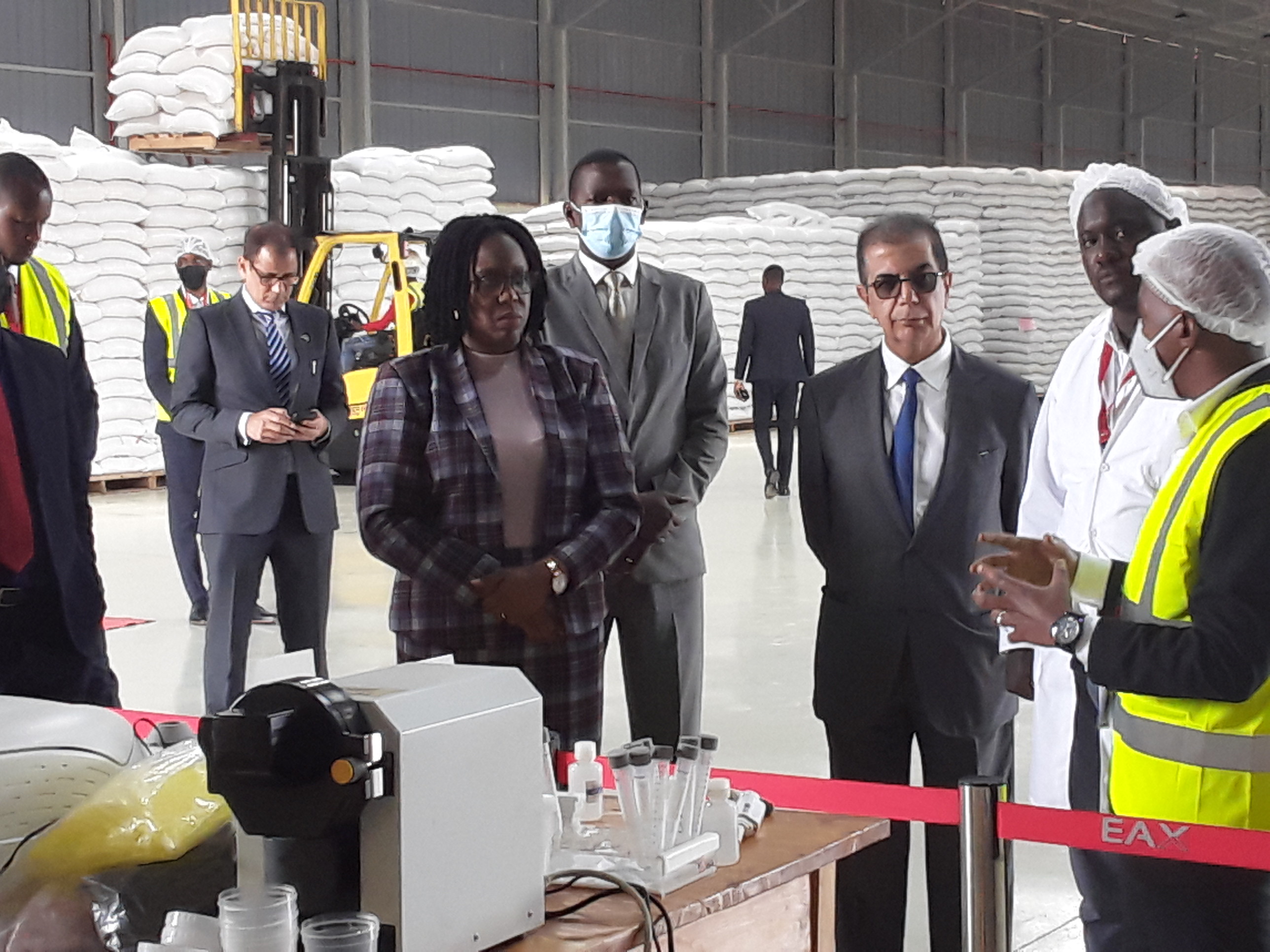 Minister of Trade and Industry Beata Habyarimana and the DP World CEO and Managing Director for the Middle East and Africa Region Suhail Albanna tour the newly inaugurated facility at Masaka in Kicukiro District on March 24. The new three spacious warehouses and other facilities has cost us close to $6 million. Craish Bahizi.