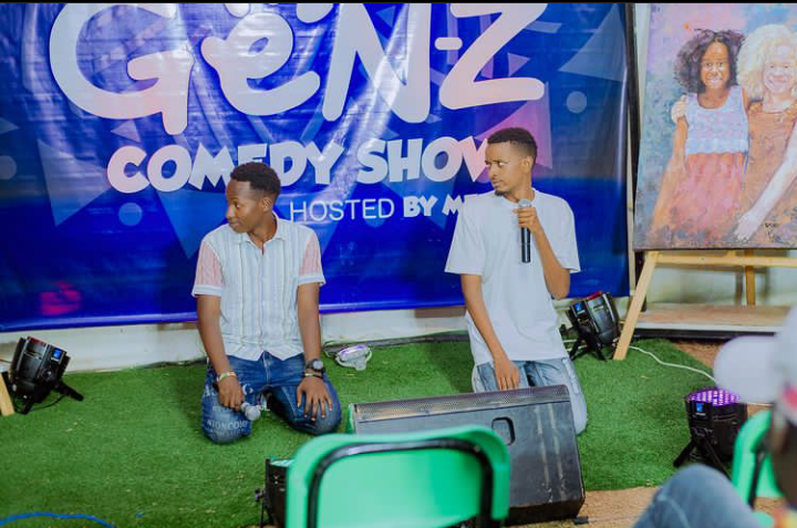 Pazzo (right) and Mavid are among the Gen z comedians who performed. 