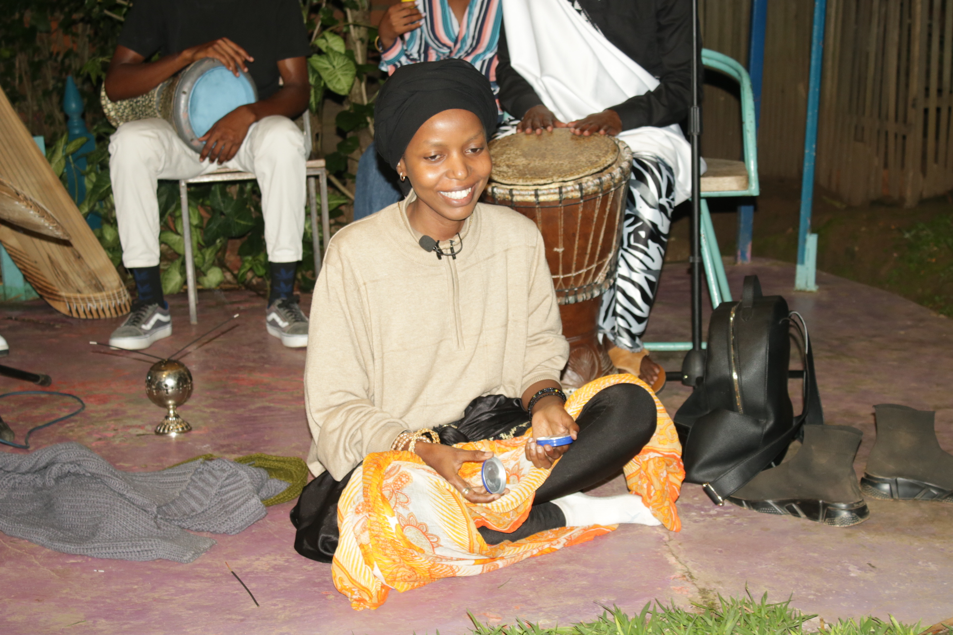 Nina Umutesi performing in a play during the event. 