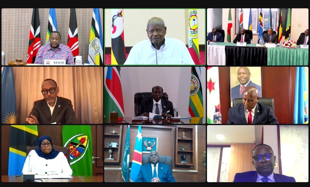EAC Heads of State officially admit the Democratic Republic of the Congo (DRC) into the East African Community during a virtual meeting on March 29. Courtesy