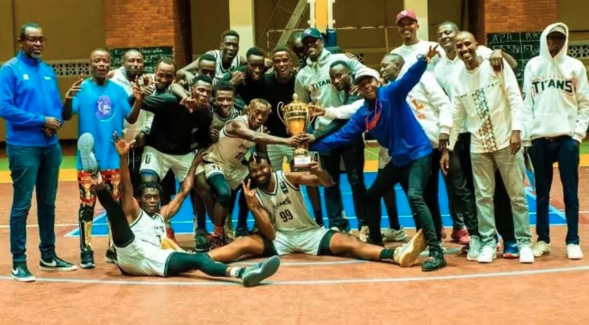 Kigali Titans celebrate after clinching the preseason tournament last month. The team is one of those that will take part in the Second division league that starts on Friday. / Courtesy 