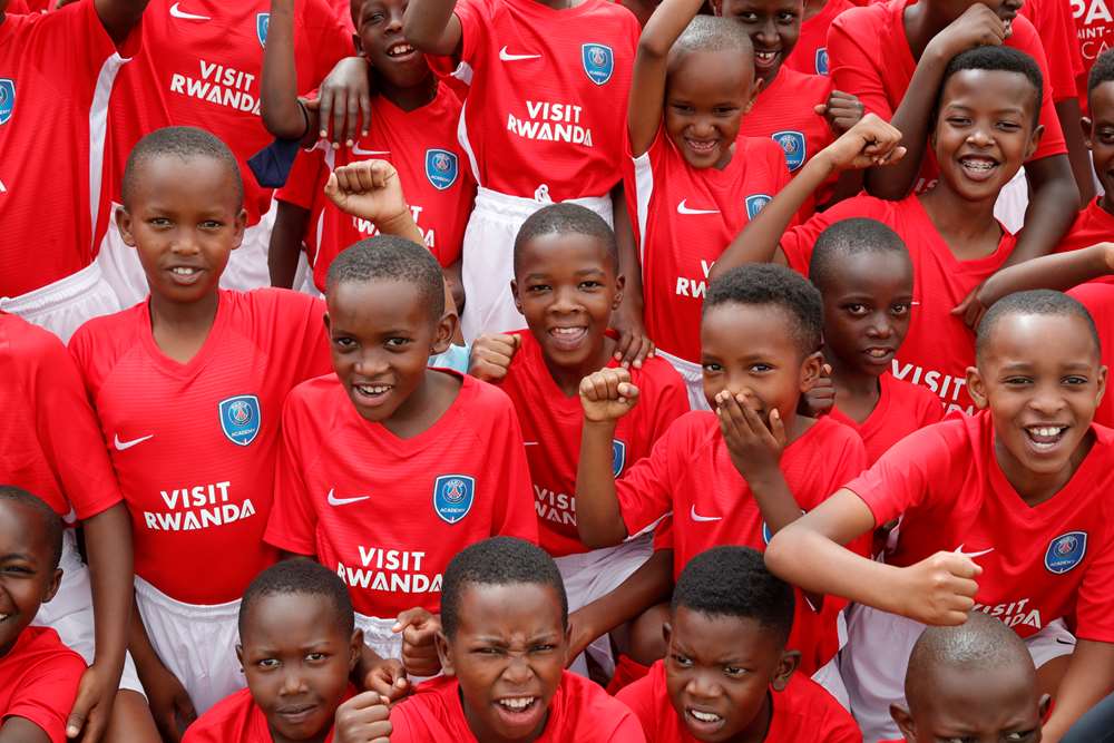 The inaugural cohort of PSG Academy in Rwanda comprises 172 youngsters, and was opened by PSG legend Rau00ed Souza Vieira de Oliveira in November 2021. Net photo.