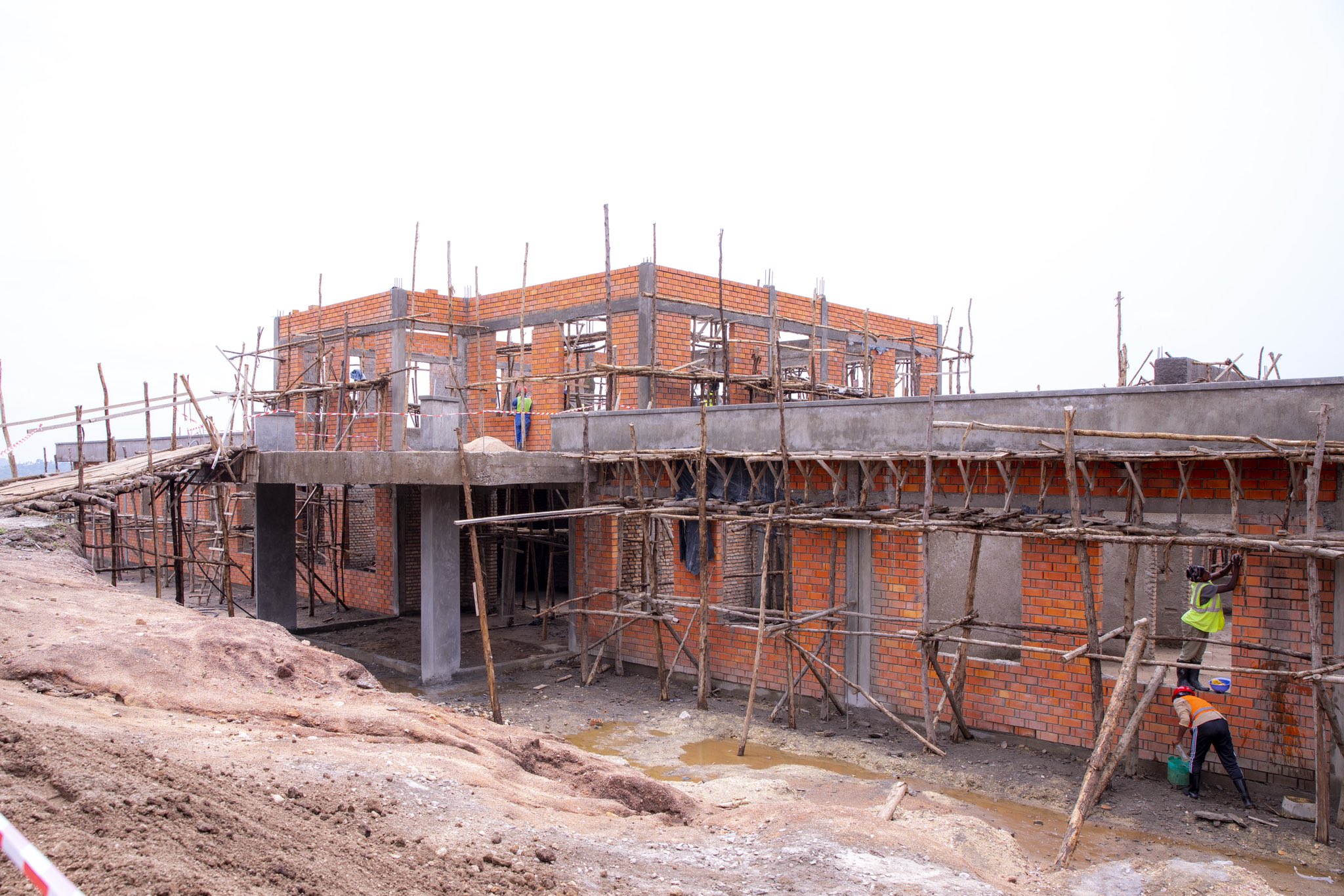 This photo taken on March 18, 2022 shows the construction works for the National Artificial Insemination Centre had started at Rwanda Agriculture and Animal Resources Board (RAB)'s Songa Station in Huye District. 