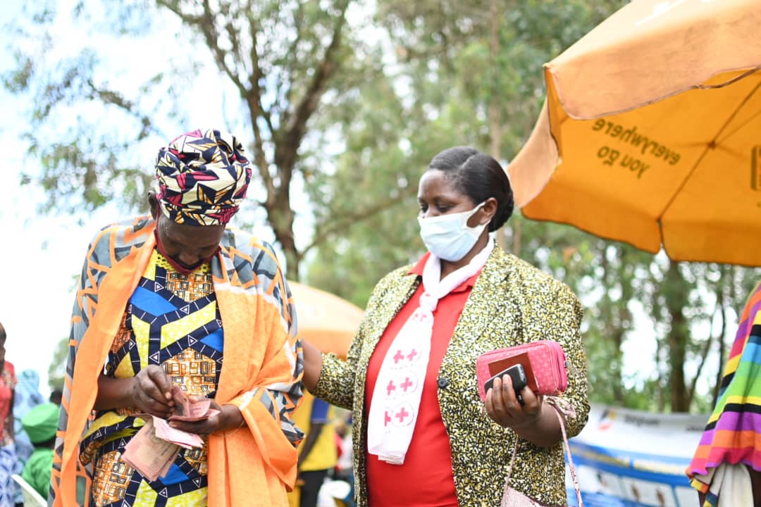 Fortunee Mukamuvara, a beneficiary of Rwanda Red Cross support during a hand over event in Kirehe District. 