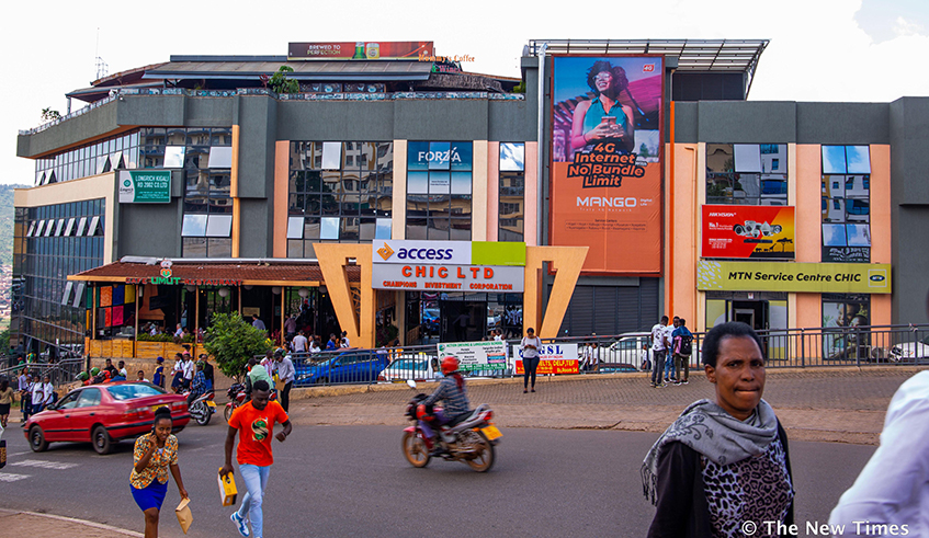 A view of CHIC, one of commercial building in Kigali City Business District.Photo by Craish Bahizi