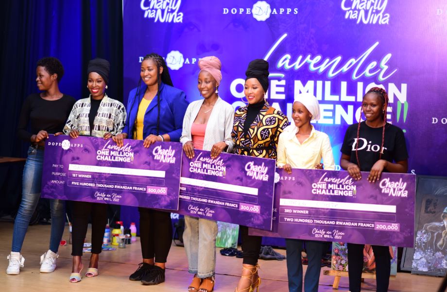 Charly na Nina pose for a photo with the winners of Lavender One Million Challenge. / Courtesy