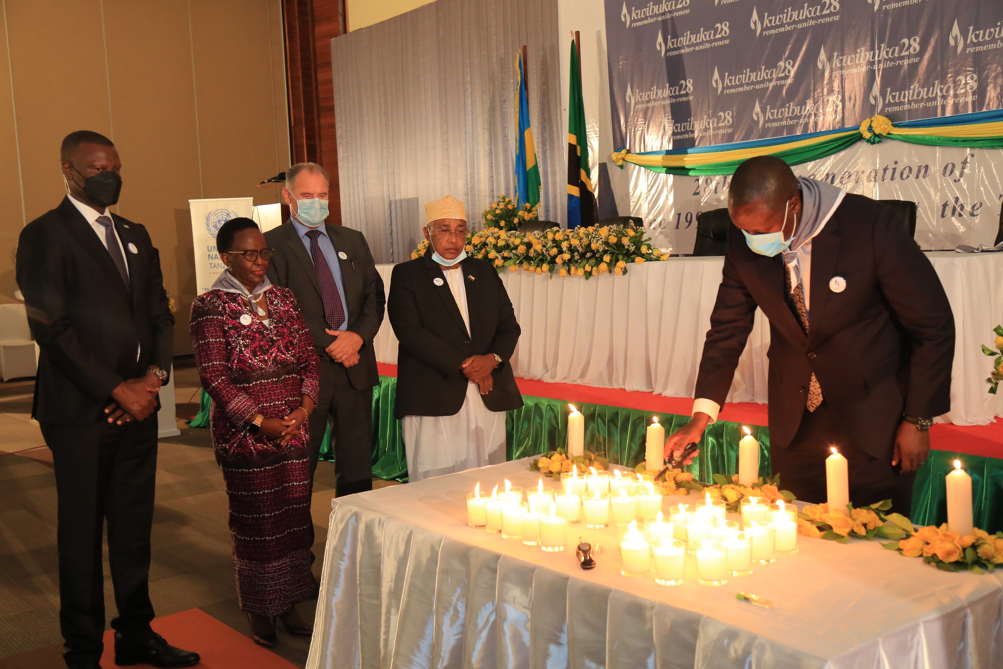 Amb. Liberata Mulamula (2nd right), Tanzaniau2019s Minister for Foreign Affairs and East African Cooperation, graced an event to mark the 28th commemoration of the 1994 Genocide against Tutsi, Kwibuka 28, in Dar es Salaam.