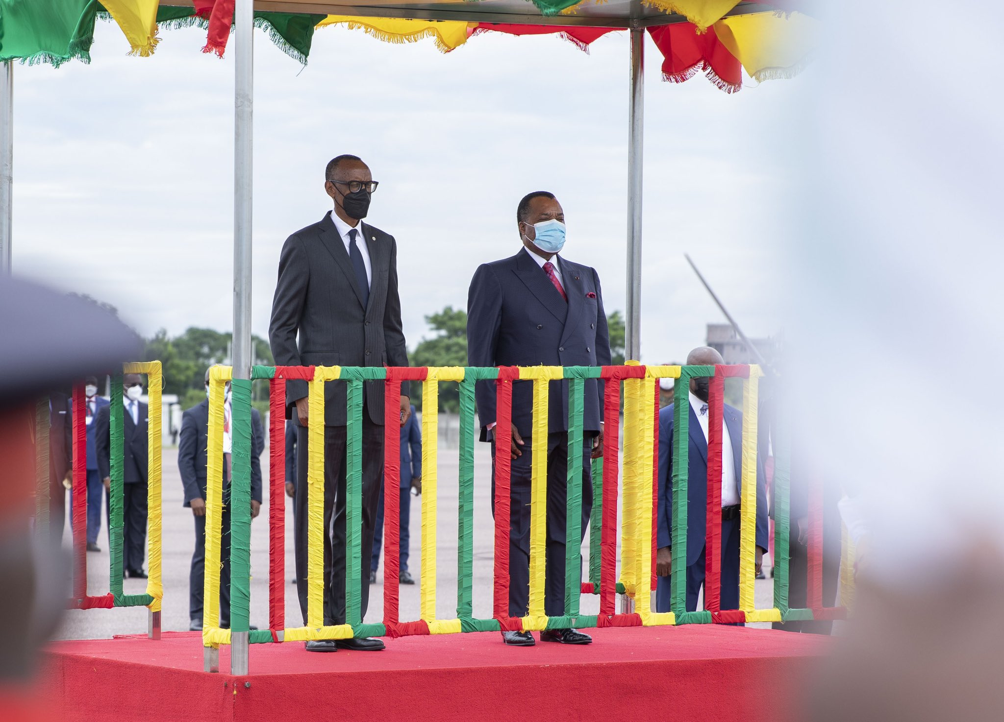 President Sassou Nguesso welcomes President Kagame to Brazzaville for a three day State Visit that will include a visit to Oyo. / Village Urugwiro