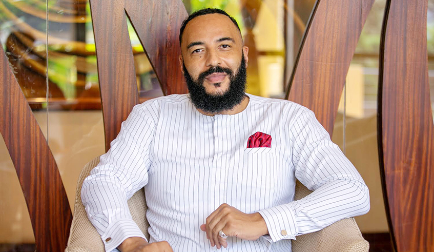 Matthew Mensah, the Ghanaian social entrepreneur and philanthropist during the interview with The New Times. / Photo by Willy Mucyo