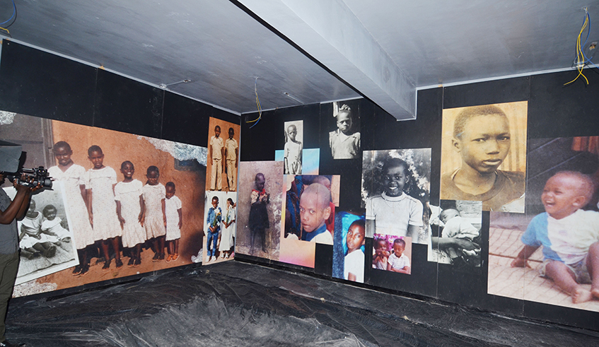 Pictures of children who were killed during the Genocide against the Tutsi at Murambi in Nyamagabe. Sam Ngendahimana