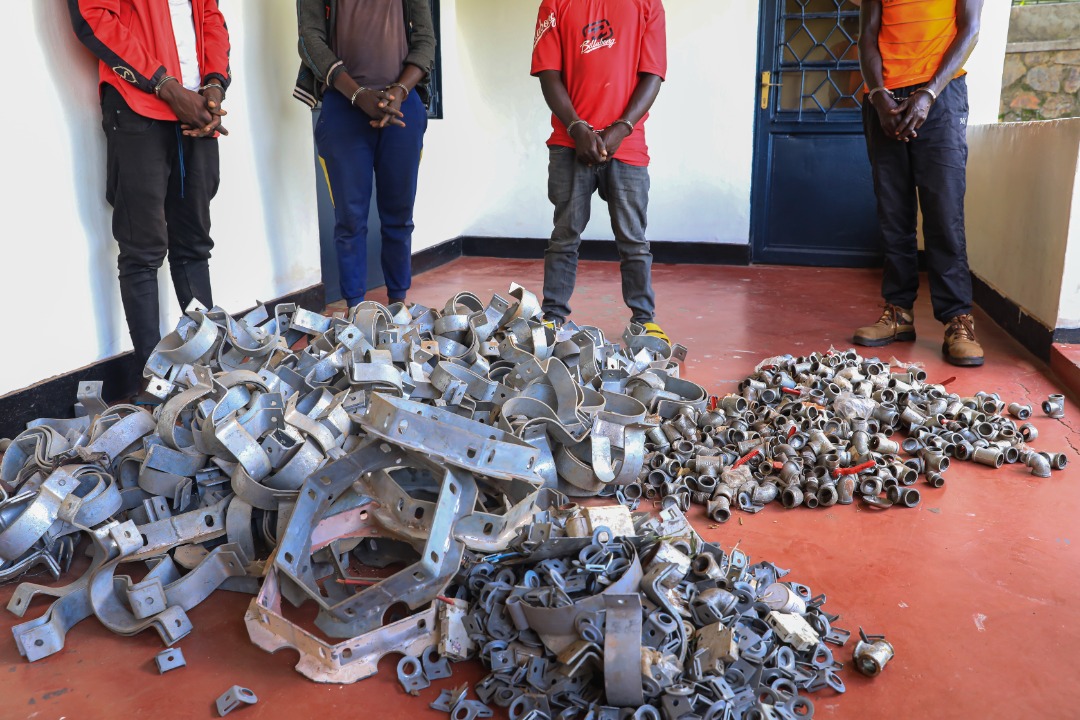 Suspects with stolen materials. 