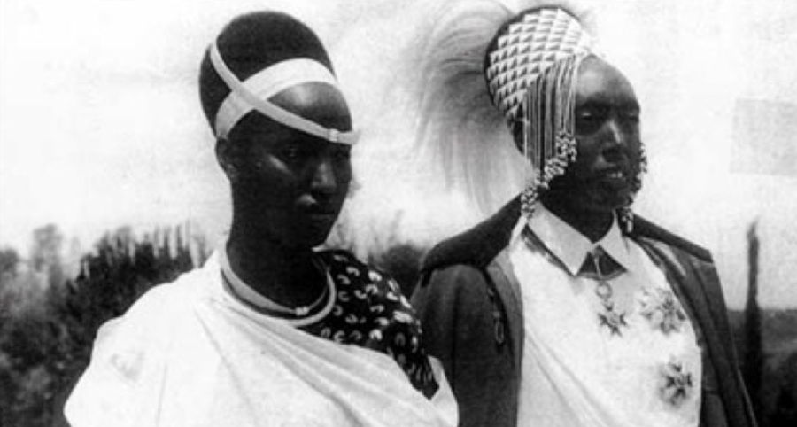 King Mutara III Rudahigwa and his Queen, Rosalie Gicanda.