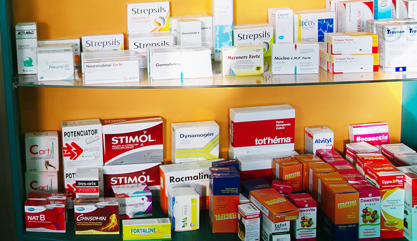 Tablets of different medicines in a pharmacy in Kigali. EALA MPs began a series of public hearings , aimed at gathering stakeholdersu2019 views to improve the EAC Pharmaceutical Bill 2020 in Kigali. Craish Bahizi