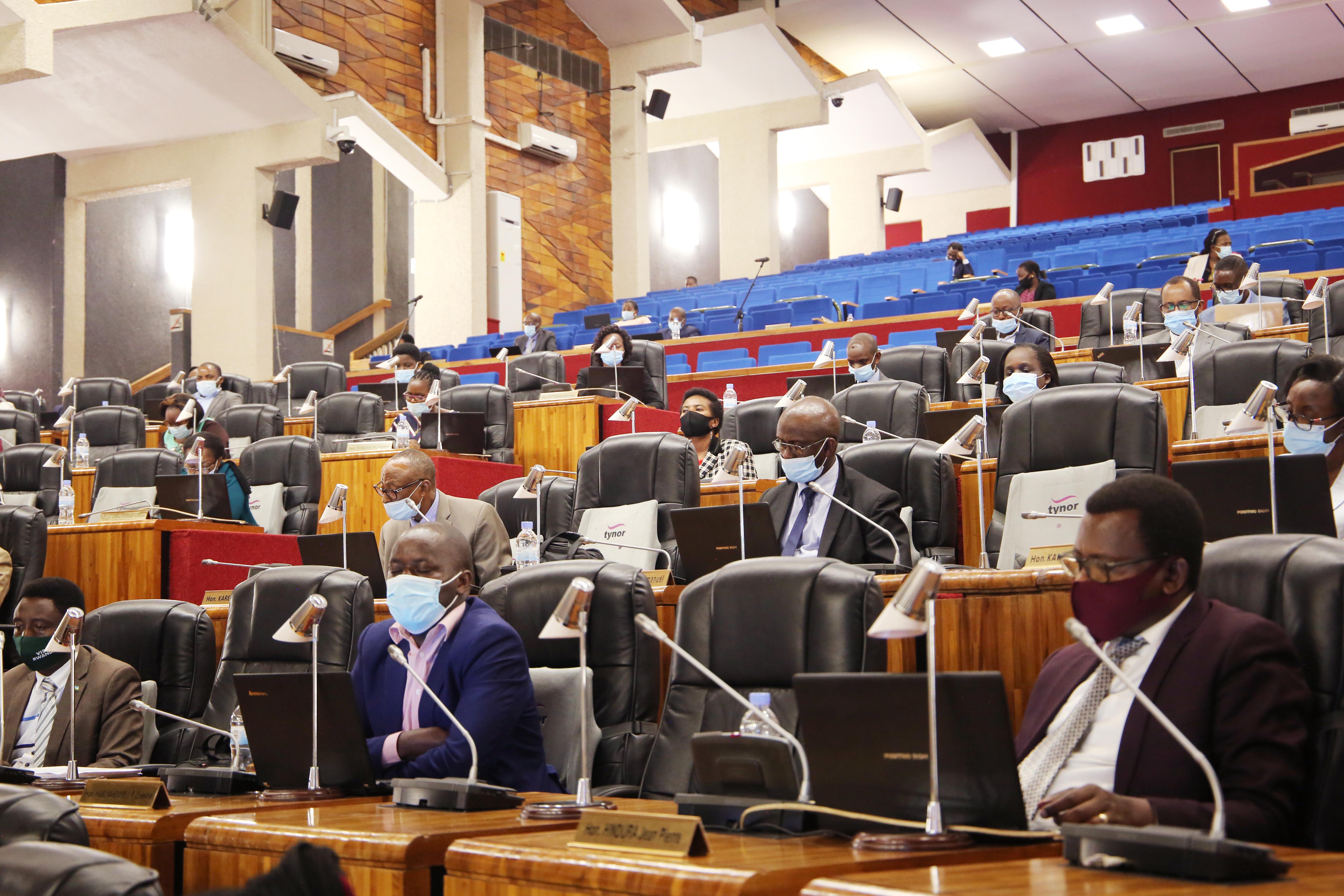 Members of parliament during a session in 2020. MPs urged the Ministry of ICT and Innovation to put more effort into setting up ICT infrastructures and building skills for citizens.Photo by Craish Bahizi