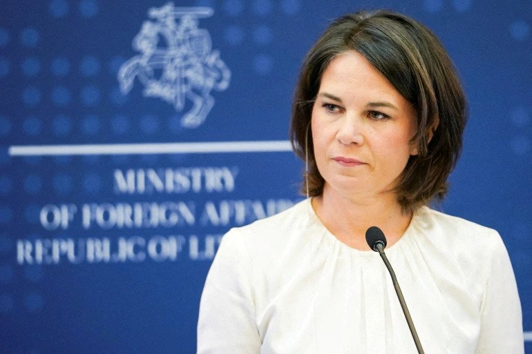 German Foreign Minister Annalena Baerbock says the diplomats expelled by Russia had 'not done anything wrong. 