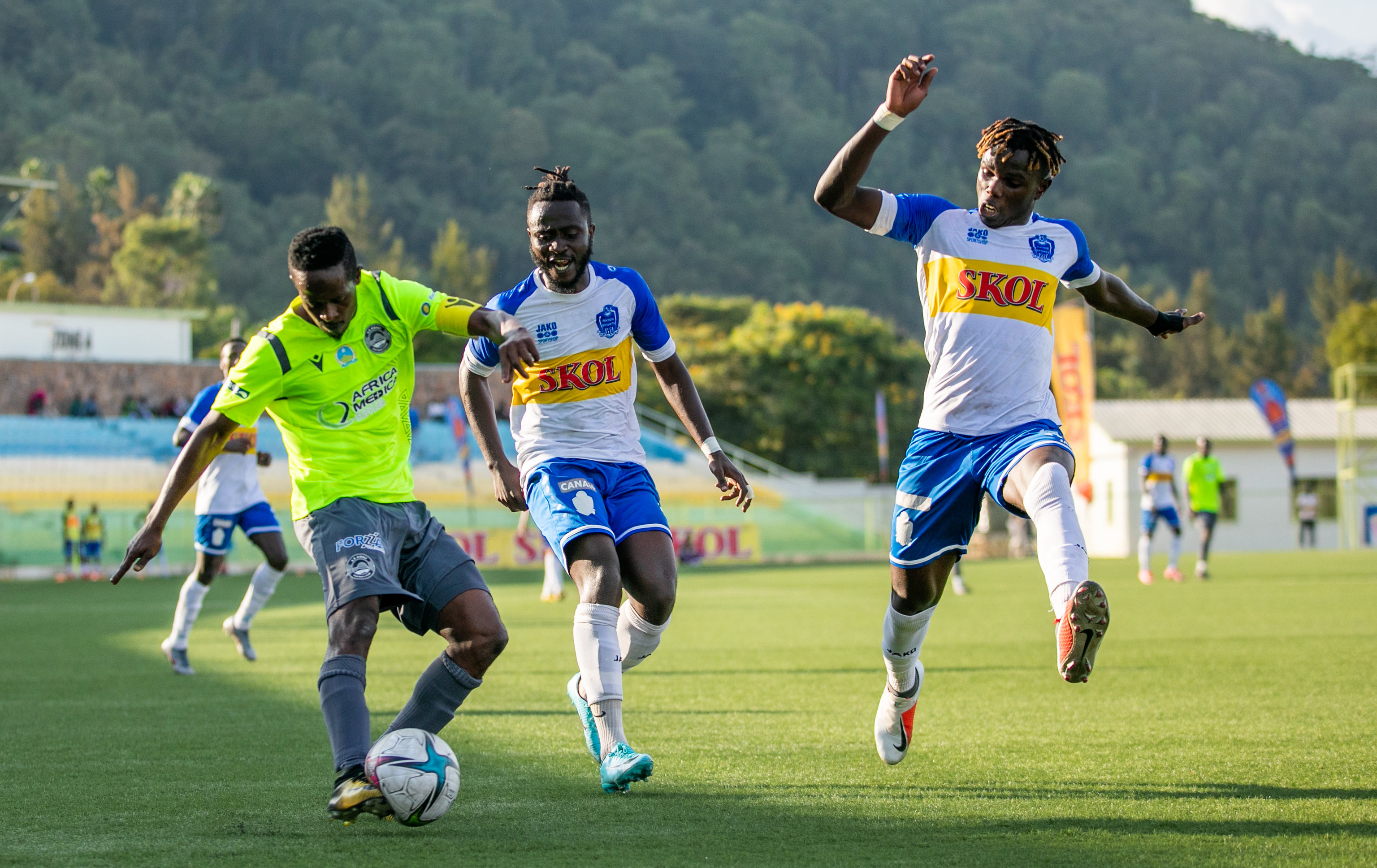 AS Kigali captain Haruna Niyonzima with the ball during the match against Rayon Sports. AS Kigali will face Gasogi, while Rayon Sports take on Bugesera FC . Photo by Olivier Mugwiza