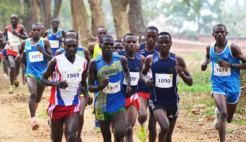 Local athletes during a cross country competition. Sam Ngendahimana