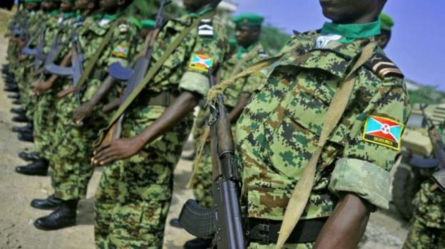 A contingent of Burundian soldiers were part of the peacekeepers in Somalia. 