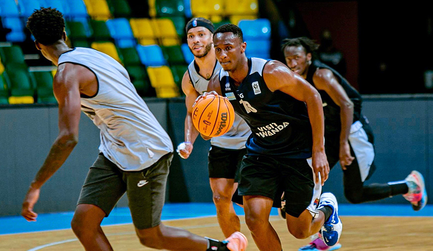 REG BBC players during a training session at Kigali Arena.Rwanda Energy Group Basketball Club will take their training camp to u0130stanbul, Turkey, on Saturday night. Photo: Courtesy.