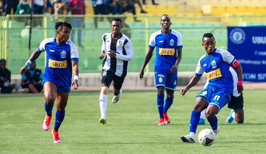 Rayon Sports Captain Keven Muhire controls the ball during the recent match against APR FC. / Olivier Mugwiza