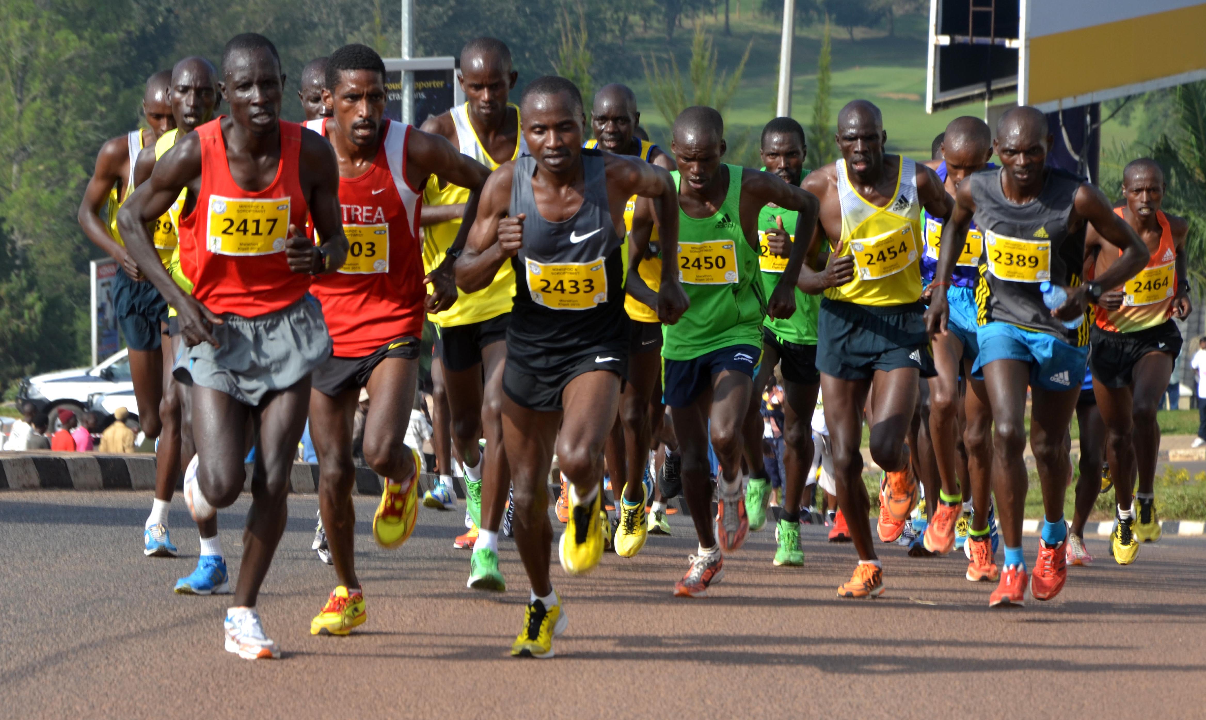 The Kigali International Peace Marathon runners during the competition.The race has been awarded the World Marathon Label road race as a result of how the annual race has been faring in all aspects during the past editions. / Sam N