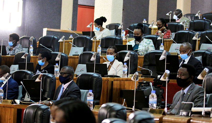Members of Parliament during a plenary session. MPs have resolved to summon the Minister for ICT and Innovation to provide strategies for expedited implementation of the interoperability technology project. Photo: Craish Bahizi.