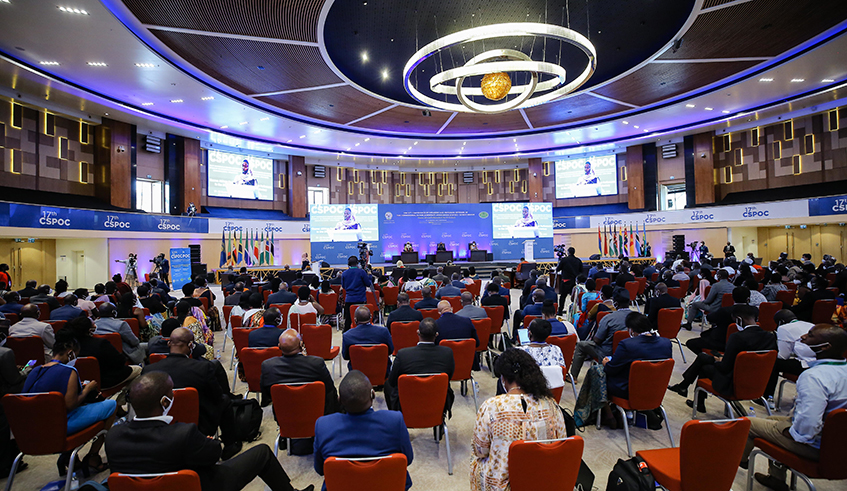 Inside Kigali Convention Center auditorium with a sitting capacity of 2,600 guests.